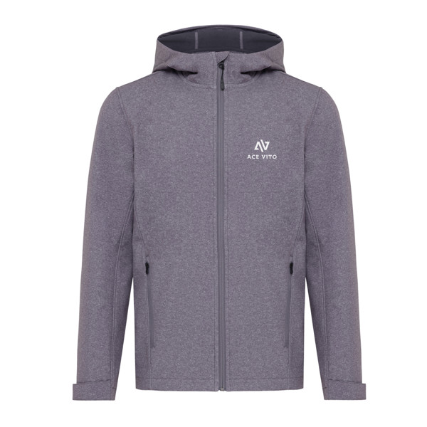 Iqoniq Makalu moška soft shell jakna 5000 mm, 300 g/m² - Heather srednje siva / 2XL