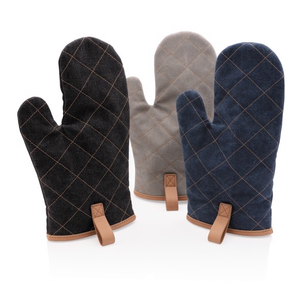 Deluxe canvas oven mitt - Grey