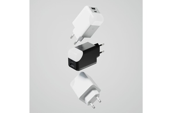 Xoopar Ice-G polnilec 65W GaN, USB-A, Type-C - Bela