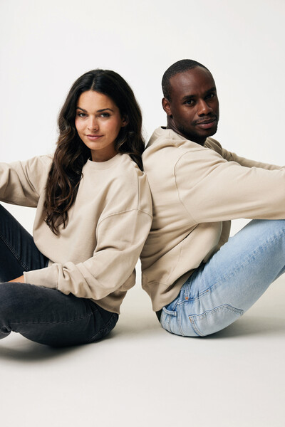 Mikina Iqoniq Kruger relaxed fit z recykl. bavlny - Desert / XXL