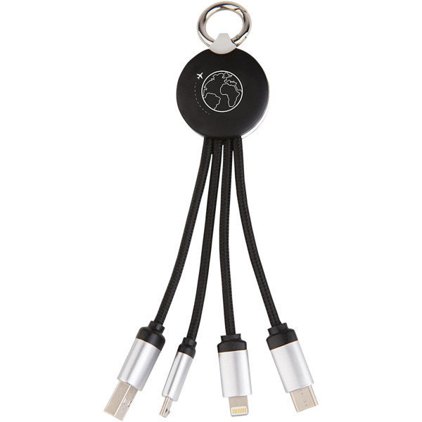 Cabo retroiluminado "ring" "SCX.design C16" - Preto liso / Branco