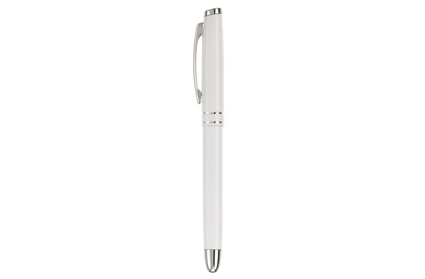 Metal rollerball 2 stripes - White