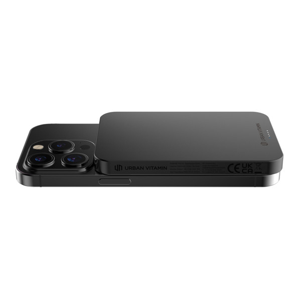 Powerbank 5000mAh en plastique/alu RCS UrbanVitamin Richmond - Noir