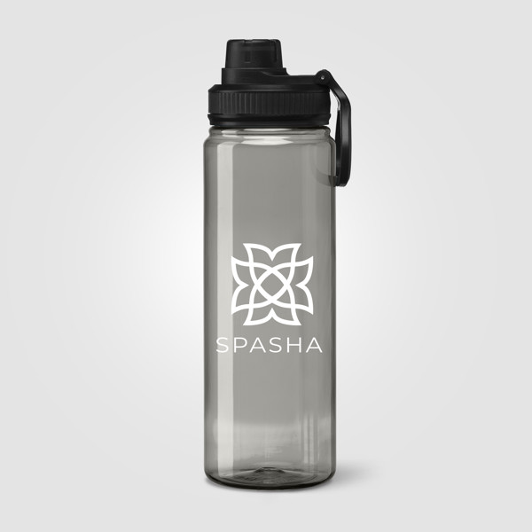 Alaska rPET Carry Handle Sports Bottle - 800 ml - Black / Silkscreen