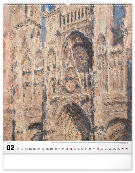 Notique Nástěnný Kalendář Impresionismus 2027, 48 x 56 cm