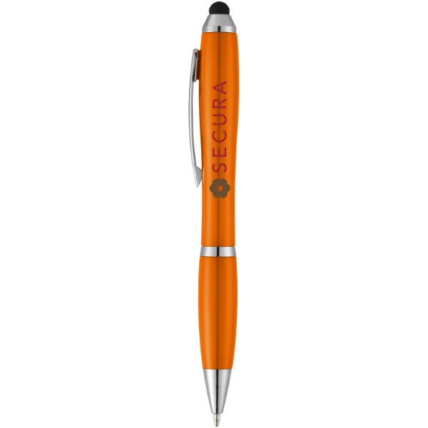 Nash stylus ballpoint pen with coloured grip - Orange