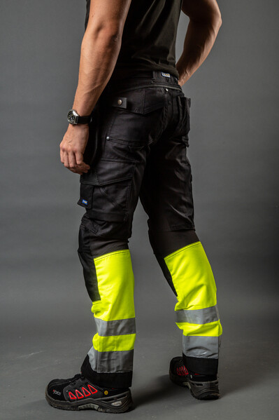 6524 PANTS HI VIS CL.1 YELLOW/BLACK C150