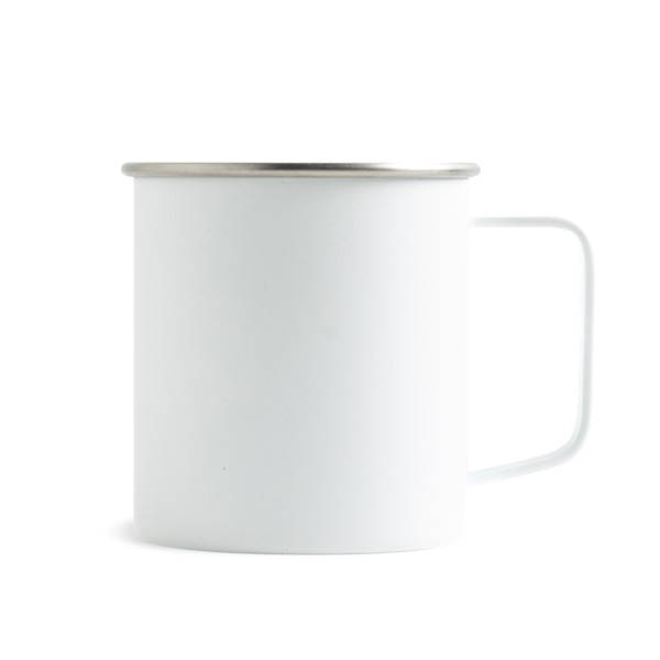 Caneca Em Aço Inoxidável Reciclado, 400 Ml - Branco