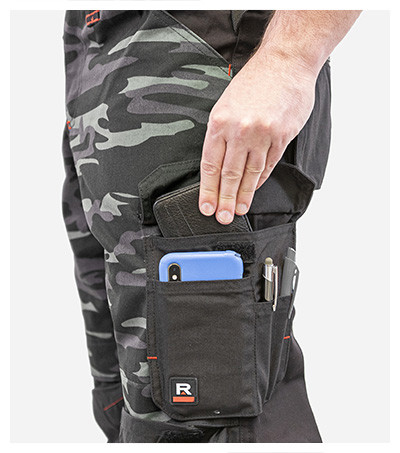 Pracovné Nohavice Pánske Rimeck® Vertex Camo - Camouflage Dark Gray / 60