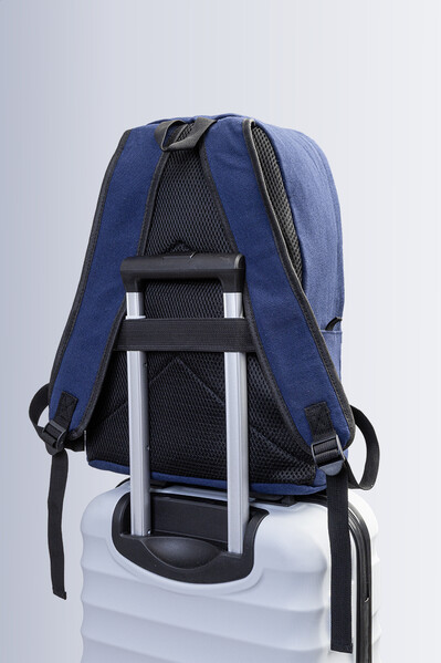 Sac à dos en canvas recyclé Recabak - Bleu