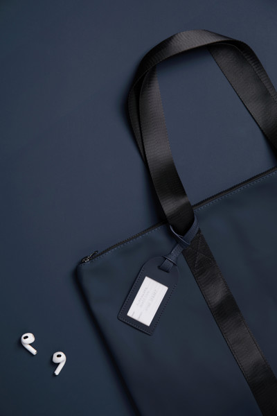 VINGA Etiquette à bagages en polyester RCS Baltimore - Bleu Marine