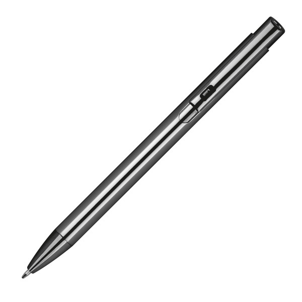 Aluminium push pen, shiny metalic MELANIA - Anthracite