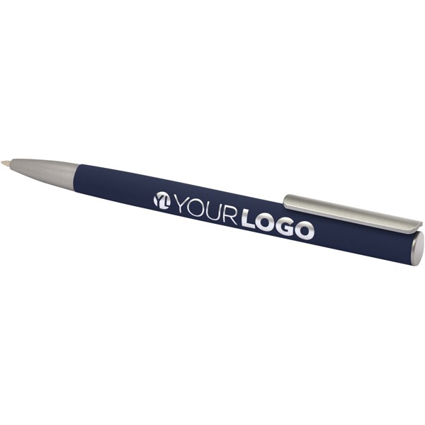 Stylo bille Ziguur en aluminium recyclé (encre bleue) - Marine