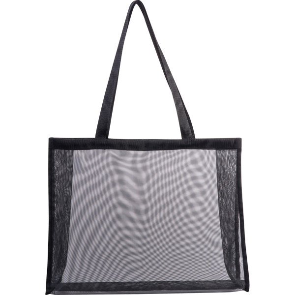 Polyester beach bag AUGUST - Black