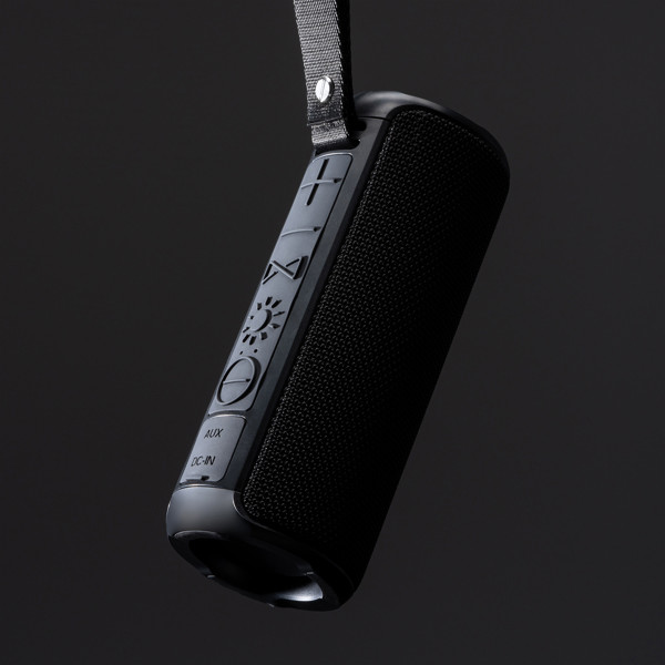 Wireless promotional speaker with LED membrane and fabric finish 10W