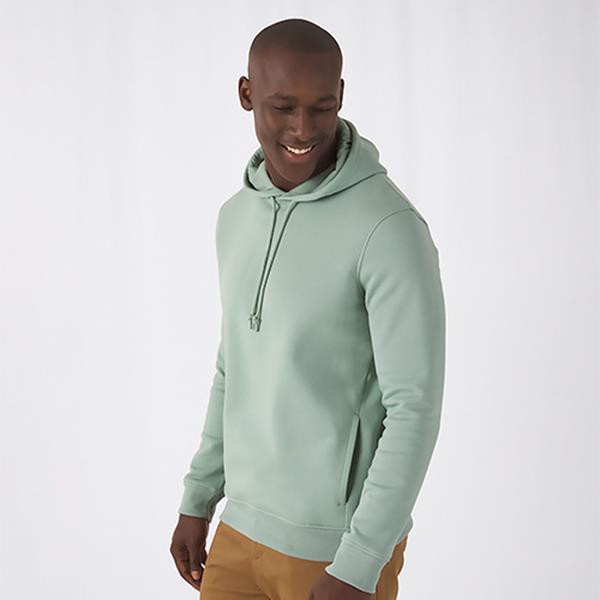 Sweatshirt B&C Inspire Hooded 280G - 80% Mistura De Algodão Orgânico, Em Conversão E Ocs/ 20% Poliéster Reciclado - Branco / 2XL