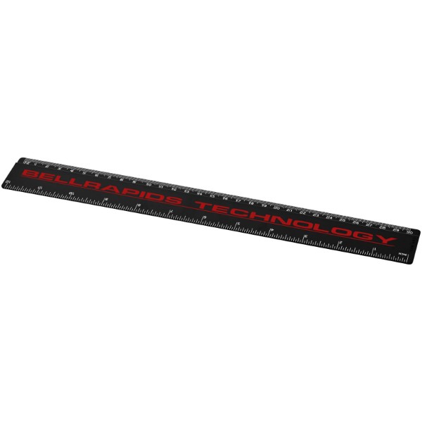 Plastové pravítko 30 cm Renzo - Jednofarebná čierna