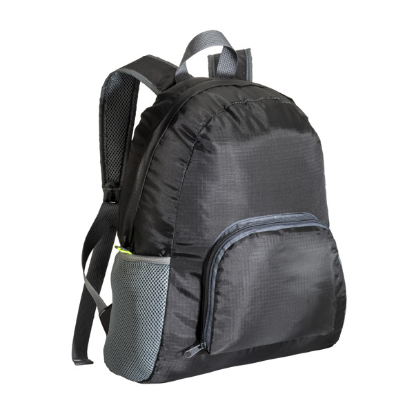 Zaino Pieghevole In Poliestere Ripstop 210D - Nero