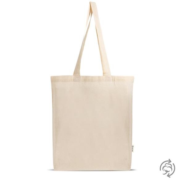 Saco Algodão Reciclado, Fole Base, 140G/M² - Crú