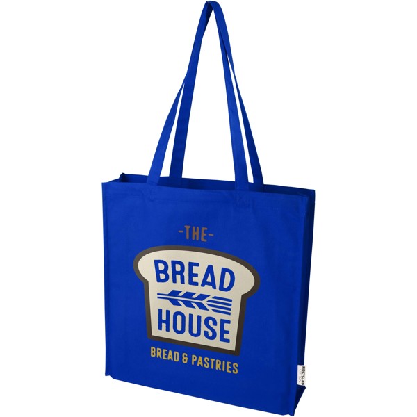 Sac shopping à soufflets Florida certifié GRS 270 g/m² 14L - Bleu royal