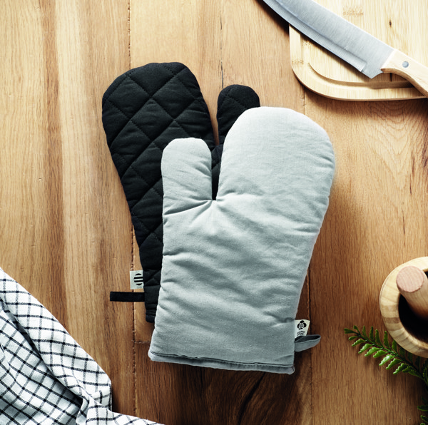 Guanto da forno in cotone bio Nevon - Grigio