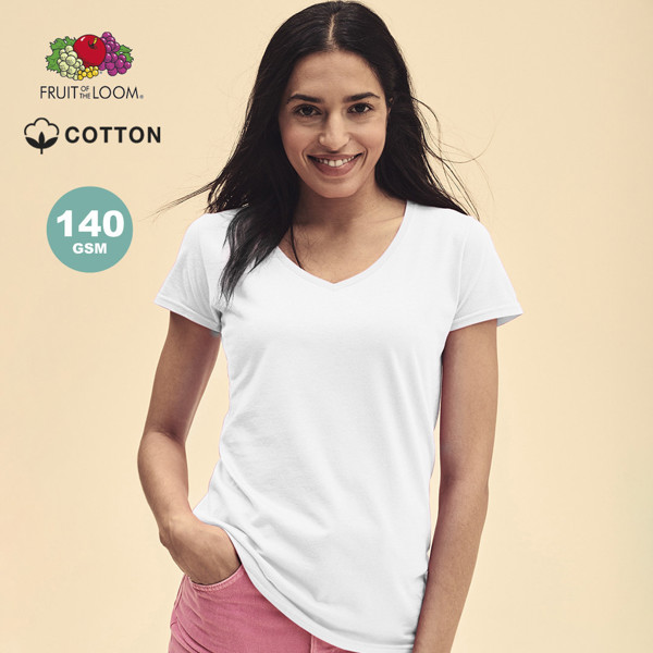 Camiseta Mujer Blanca Iconic V-Neck - Blanco / XS