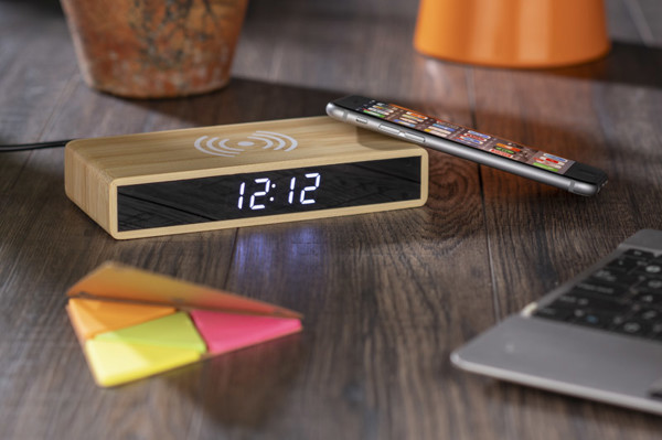 Wireless charger desk clock INDUCTO