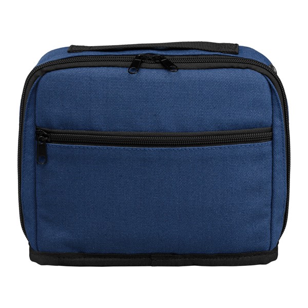 Odyssey 16 oz. Recycled Cotton Tech Organiser Zippered Pouch – 1.7L - Navy Blue / Heat transfer