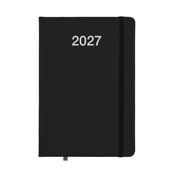 Agenda Giornaliera 2027 Con Copertina Rigida In Pu - Nero