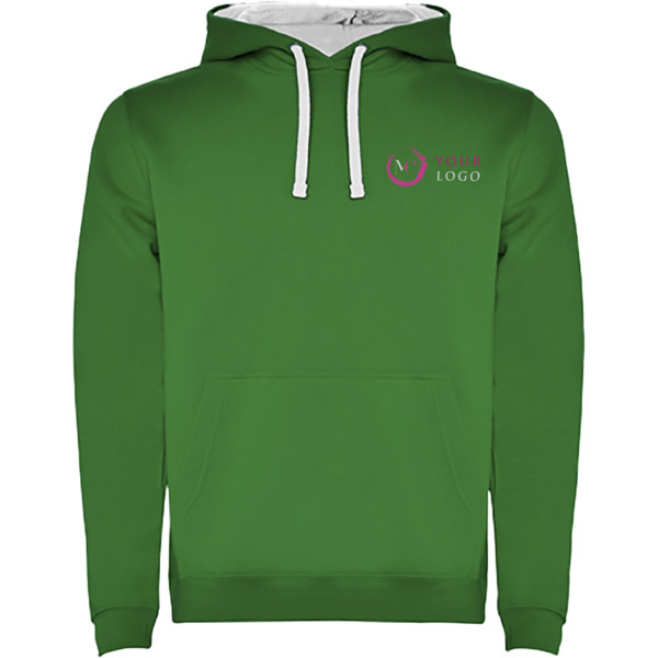 Felpa con cappuccio da bambino Urban - Verde kelly / Bianco / 5/6
