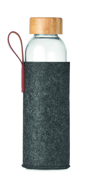 Thai glass bottle 500 ml,bamboo lid