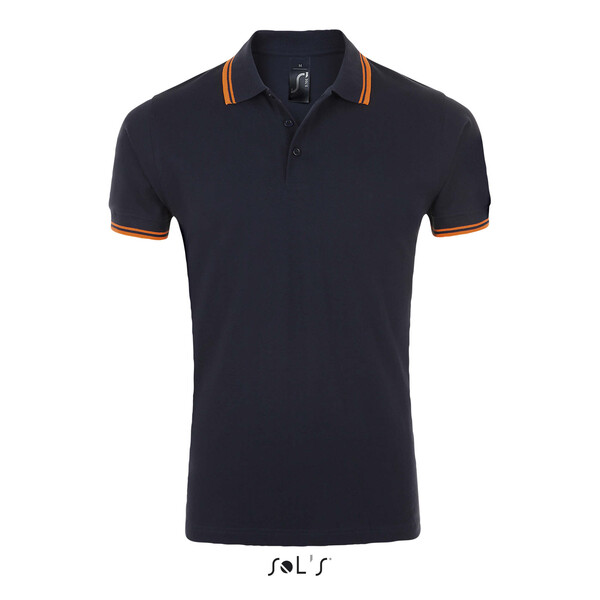 PASADENA pólo homem 200g Pasadena Men - French Navy / Laranja NéonXL