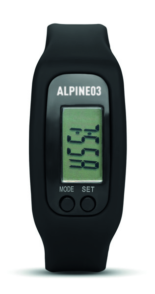 Bratara zapestnica pedometer, step, števec kalorij - Črna