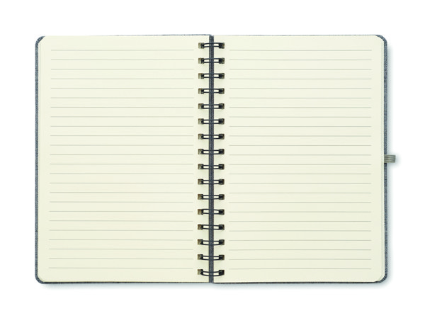 DIN A5-Notizbuch RPET Strata - Grau