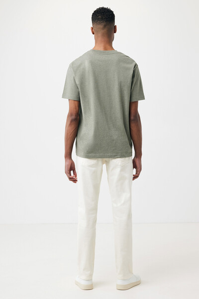 T-shirt coupe boxy en coton recyclé IQONIQ Teide - Heather Green / L