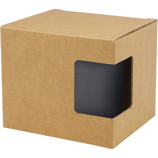 Cali 370 ml Keramiktasse mit matter Oberfläche - weiss / grau matt