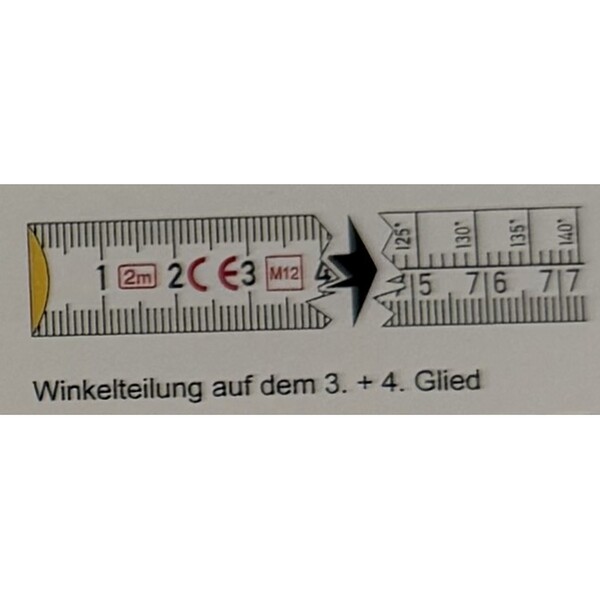 HERBST-SPECIAL bis 17.11.: Hultafors Schweden-Blockmeter 4000+ Zollstock 2 m mit 90°-Funktion – inkl. Druck beidseitig