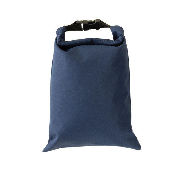 Sac à lunch pliable 30x20cm en rPET AWARE™ Snackstrap - Bleu Marine