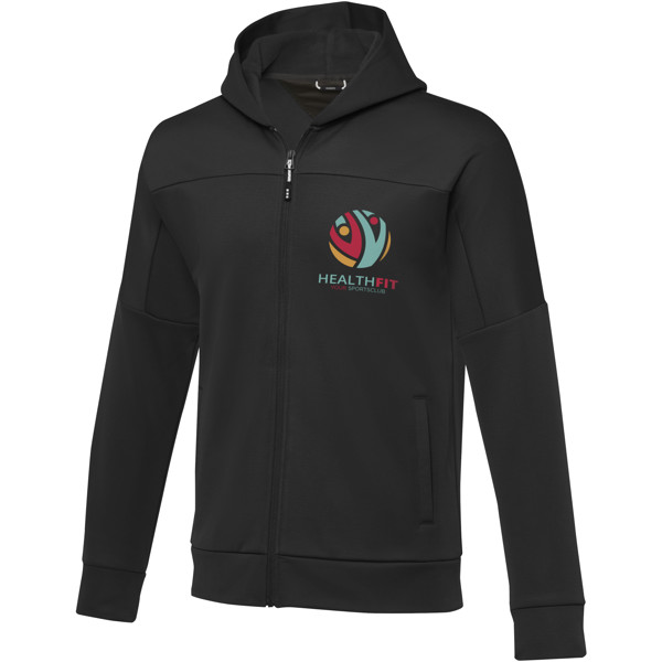 Nubia men's performance full zip knit jacket - Solid Black / 3XL