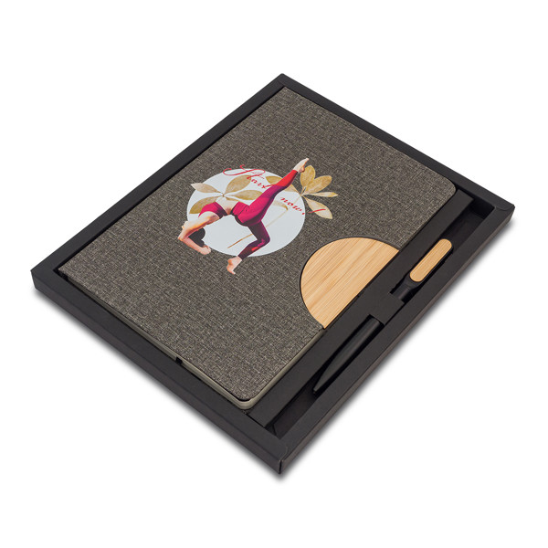 Fold notepad & pen set - Grey