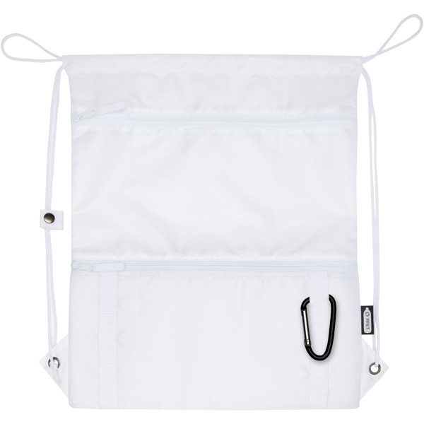 Sac isotherme 9 L recyclé avec cordon de serrage Adventure - Blanc