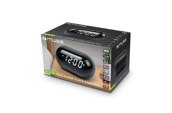 M-15 | Muse Dual Alarm Clockradio - Black