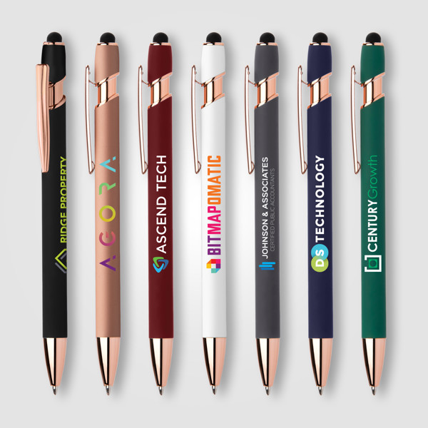 Lot de 100 Stylos Prince Softy Rose Gold avec Stylet- Goldstar/Goodpens