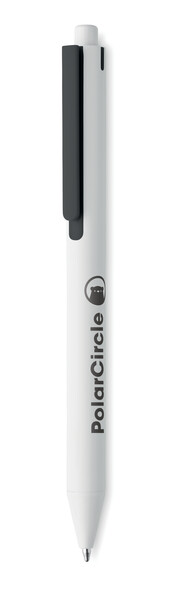 Recycled ABS push button pen Side - Black
