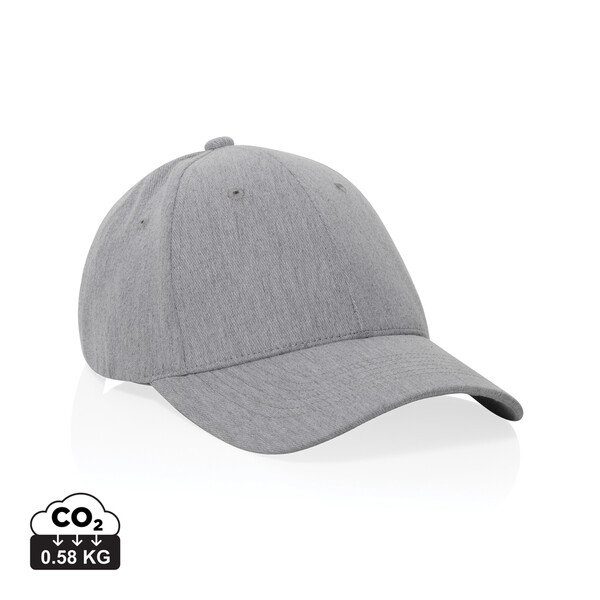 Milo AWARE™ recycled heather 6 panel cap 200gr - Grey