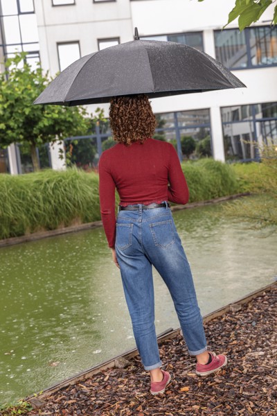 Impact Aware™ RPET dvobarvni dežnik, avto.  odpiranje, 137 cm -Srebrna