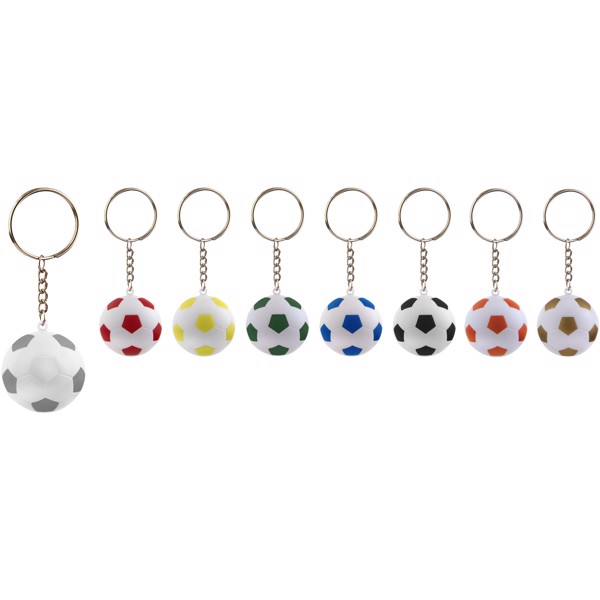 Fotbalový přívěsek na klíče Striker - Červená s efektem námrazy / Bílá