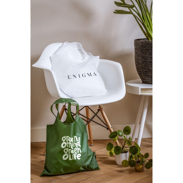 Strawberry GRS RPET foldable bag - White