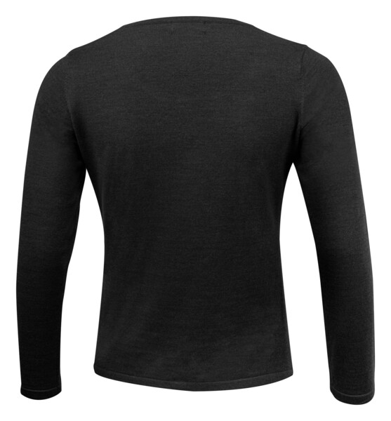 Merino U-Neck Woman Black M