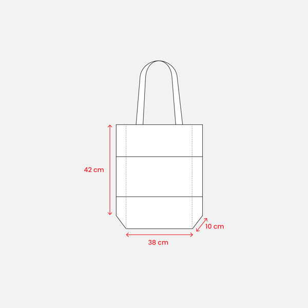 Non Woven Thermowelved Shopping Bag With Gusset - White